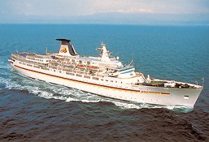 The "Ocean Monarch" cruise vessel