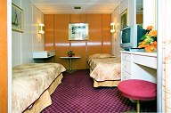Standard inside cabin on the 'Aquamarine' cruise ship