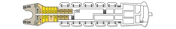 Plan of the Bridge Deck on the "Calypso" cruise vessel; click for enlarged view