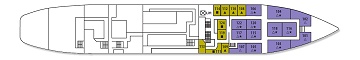 Plan of the Concerto Deck on the Calypso cruise ship; click for enlarged view