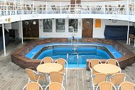 The swimming pool on the Boat Deck