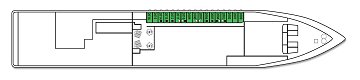 Plan of the Deck 2 of the "Cristal" cruise ship; click for enlarged view