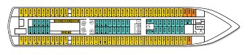 Plan of the Deck 4 on the "Cristal" cruise vessel; click for enlarged view