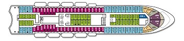 Plan of the Deck 6 on the "Cristal"; click for enlarged view
