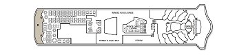 Plan of the Deck 8 on the "Cristal" cruise vessel; click for enlarged view