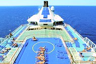 The Sun Deck on the Cristal cruise ship