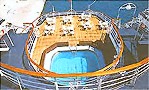 The swimming pool on the Boat Deck