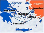 Small map of the 3-day cruise