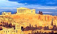 View of the Acropolis of Athens