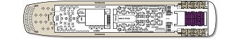 Plan of the Hera Deck on the "Ocean Countess" cruise ship; click for enlarged view