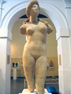 The statueof the Aphrodite of Soli at the archaeological museum of Nicosia