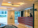 The reception of the Andromeda hotel