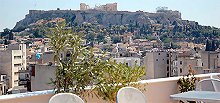 View of the Acropolis from the roof of the hotel