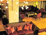 The lobby of the Athens Plaza hotel