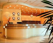 The reception area