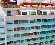 View of the exterior of the hotel
