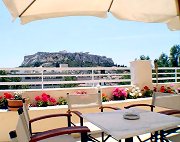 The view from the roof top breakfast area