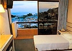 Mistral hotel; a room and its view over Microlimano