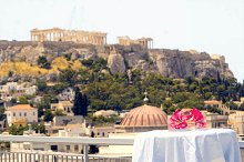 View from the roof garden of the hotel