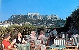 Attalos Hotel in Athens, Greece; view from the roof-top bar