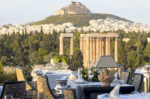 Royal Olympic Hotel in Athens, Greece; the view from the roof top
