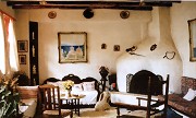 Chateau Zevgoli (Naxos, Greece); a corner of the traditionaly decorated lounge/breakfast room