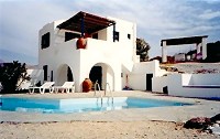 View of the villa and the pool