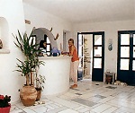 Iria Beach Naxos; the reception area