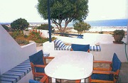View of the sea from a villa