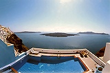 View of the Caldera from the pool of the hotel