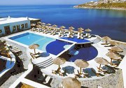 The "Petassos Beach" hotel (4*), in Platys Gialos, on the island of Mykonos