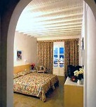View of a room of the Petassos Beach hotel, in Myconos