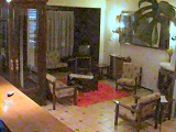 The reception area of the hotel