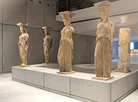 The "Caryatids" as exhibited at the New Acropolis Museum