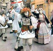 Genitsaroi and Boulles in Greek folk carnival