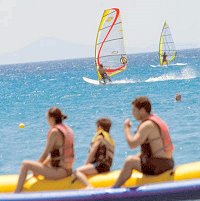 Water sports at the Yabanaki beach park