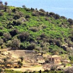 Distant view of little theatre in Ancient Epidaurus
