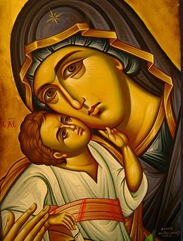Icon of Virgin Mary by Demetrios Vernezos