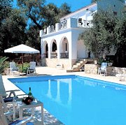 Exterior view of the villa and its pool