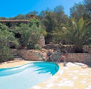 The pool area