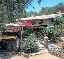 View of the exterior of the villa
