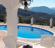 The pool area