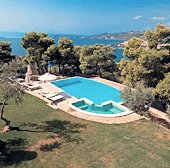 View of the pool area