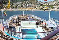 The swimming pool on the Bridge Deck