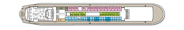 Plan of the Promenade Deck on the "Aquamarine" cruise vessel; click for enlarged view