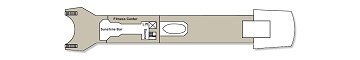 Plan of the Sun Deck on the "Calypso" cruise ship; click for enlarged view