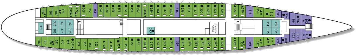 The Bolero Deck on the Emerald cruise ship