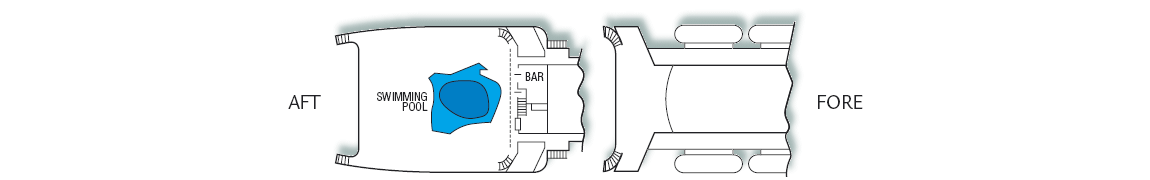 The Athena and the Sun Decks on the Ivory cruise ship