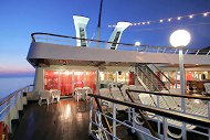 Night view of the Beach Deck