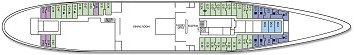 Plan of the Dionysos Deck on the "Blue Monarch"; click for enlarged view